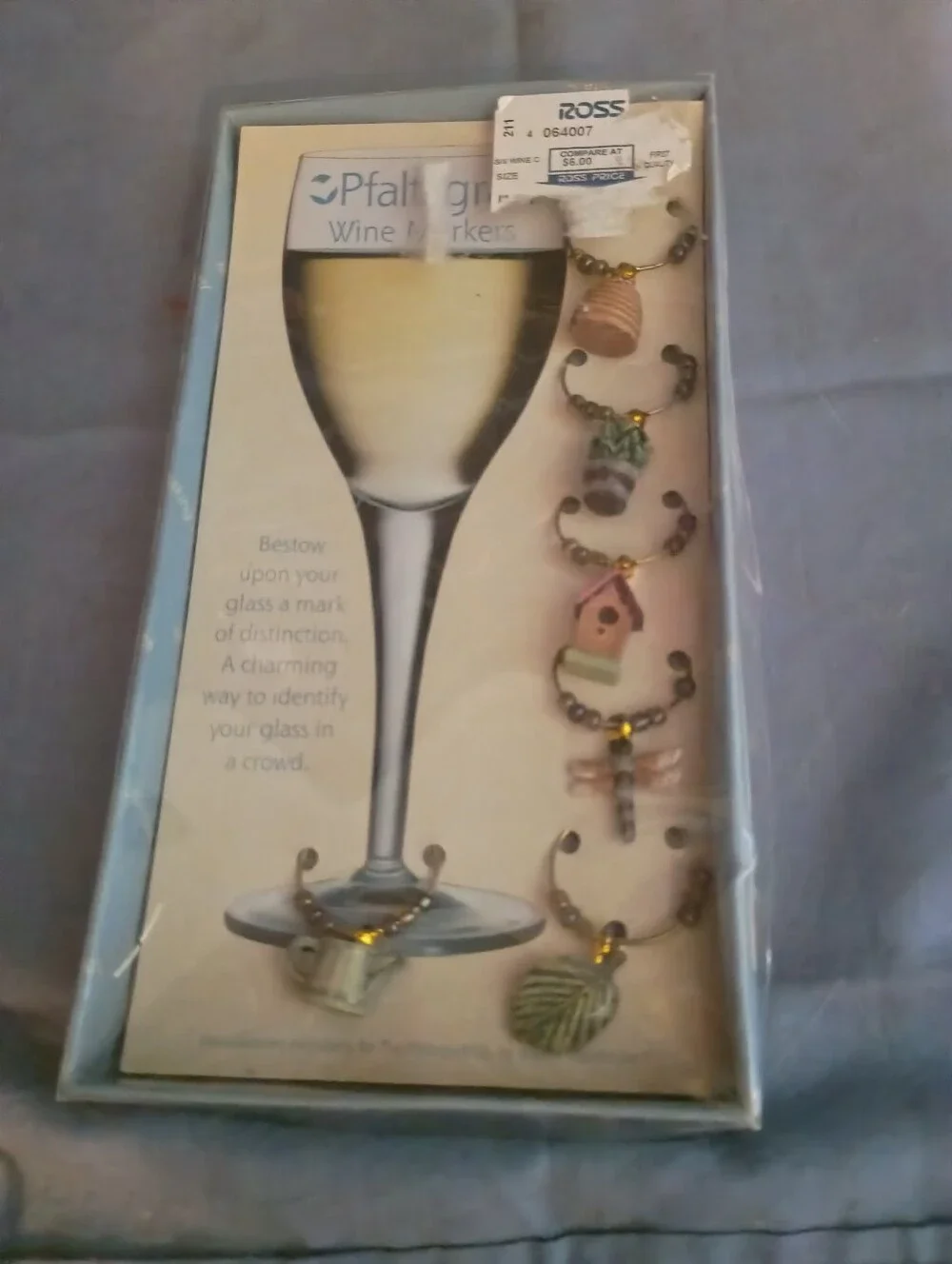 Pfaltzgraff Charm Wine Markers - Set Of 6